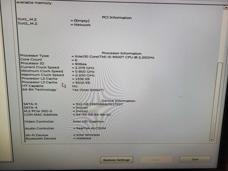 Dell OptiPlex 7070 Micro Desktop Computer i5-9500T 16GB RAM 512GB SSD w/ AC $
