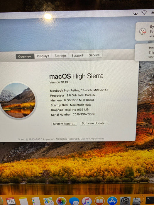 Apple MacBook Pro Retina 13\\" Mid 2014 Core i5-4278U 8GB RAM 256GB SSD READ!