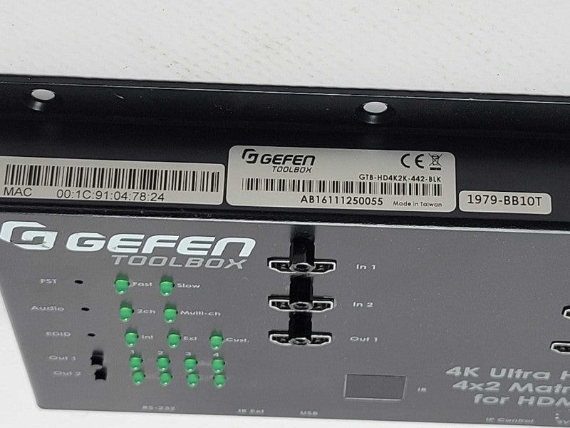GEFEN GTB-HD4K2K-442-BLK 4x2 Matrix Switcher  _