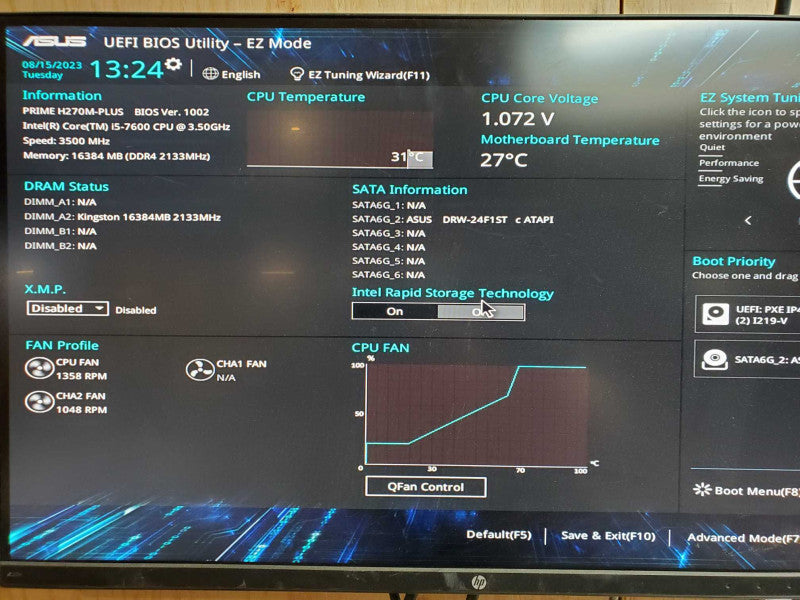 Custom PC - i5-7600 @ 3.50 GHZ 16GB DDR4 350W PSU