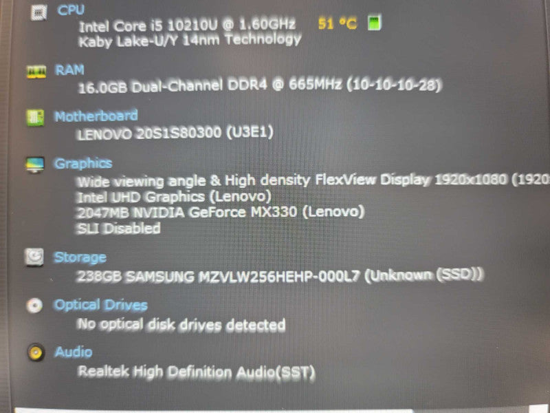 Lenovo ThinkPad T14 i5-10210U, 16GB DDR4, 2GB GeForce MX330, 256GB m.2 Î²