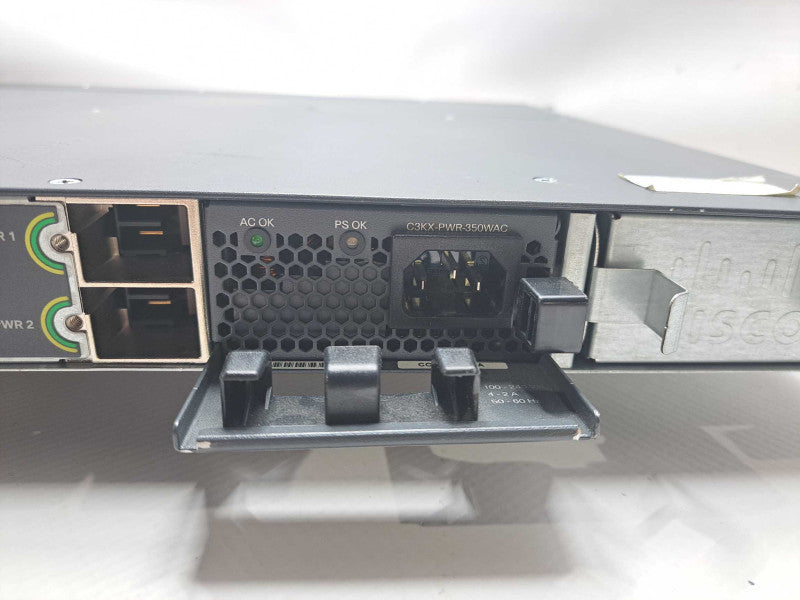Cisco WS-C3750X-24T-L 24 Port Gigabit Network Switch 1x 350W PSU )