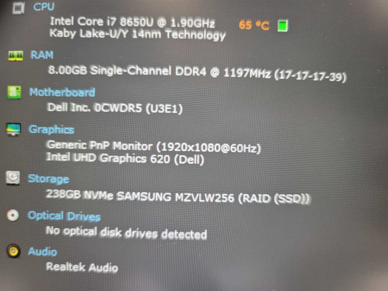 Dell Latitude 7490  i7-8650U @ 1.90GHz, 8GB DDR4, 256GB m.2  Î²