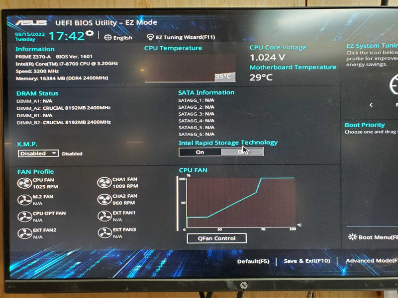 Custom PC - Intel i7-8700 @ 3.20 GHZ 16GB DDR4 600W PSU