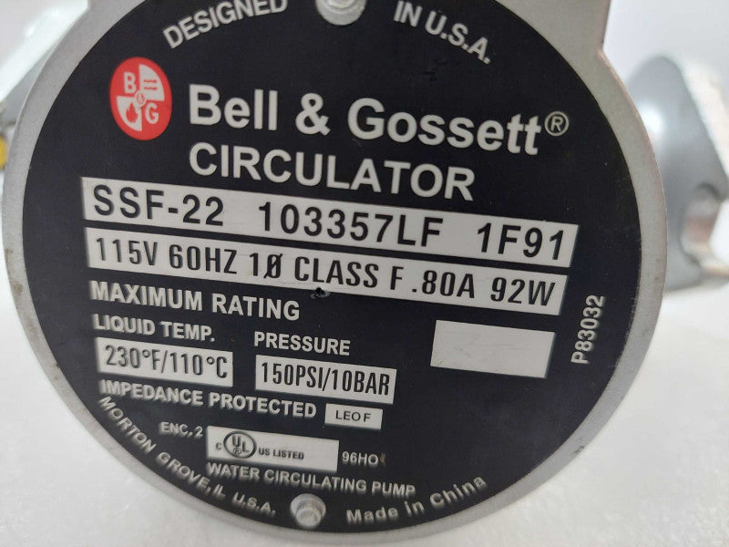 Bell & Gossett Circulator SSF-22