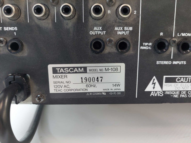 Tascam Mixer Model: M-108