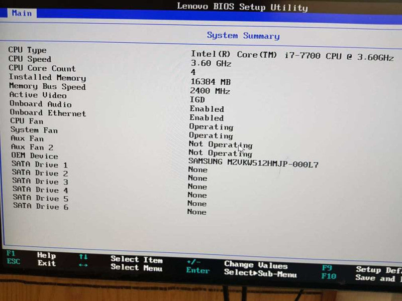 Lenovo ThinkStation P320 Workstation Core i7-7700 CPU @ 3.60GHz  16GB DDR4