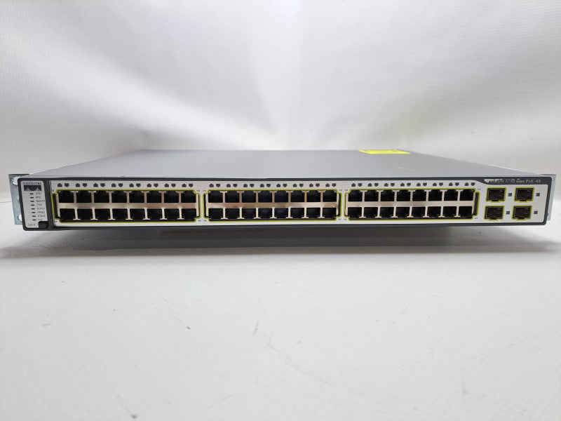 Cisco WS-C3750-48PS-S 48 Port 10/100 PoE Managed Network Switch Q)