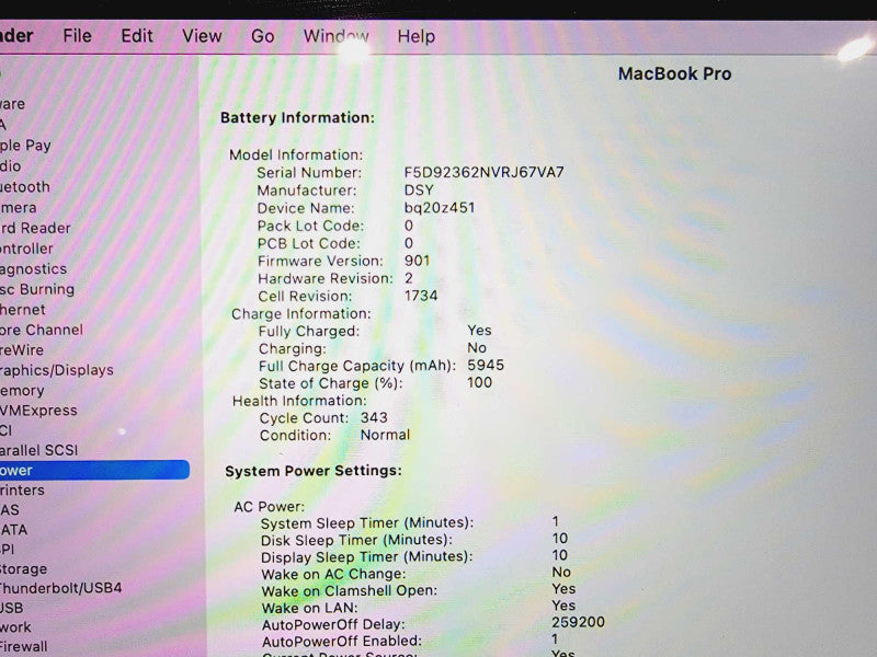 Apple Macbook Pro 2019 Core i9-9980HK @ 2.4GHz 32GB DDR4 2TB SSD Vega 20 4GB (