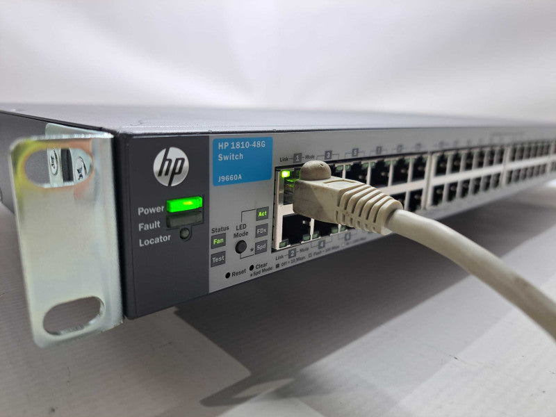 HP J9660A V1810-48G 48 Port Gigabit Network Switch with Rack Mount Ears )