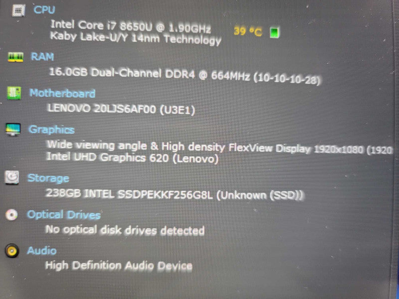 Lenovo Yoga X380 i7-8650U @1.90, 16GB DDR4, 256GB m.2 Î²