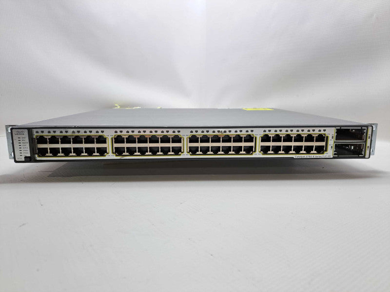 Cisco WS-C3750E-48PD-SF 48 Port PoE Gigabit 1U Managed Switch With Ears 1150W Q)
