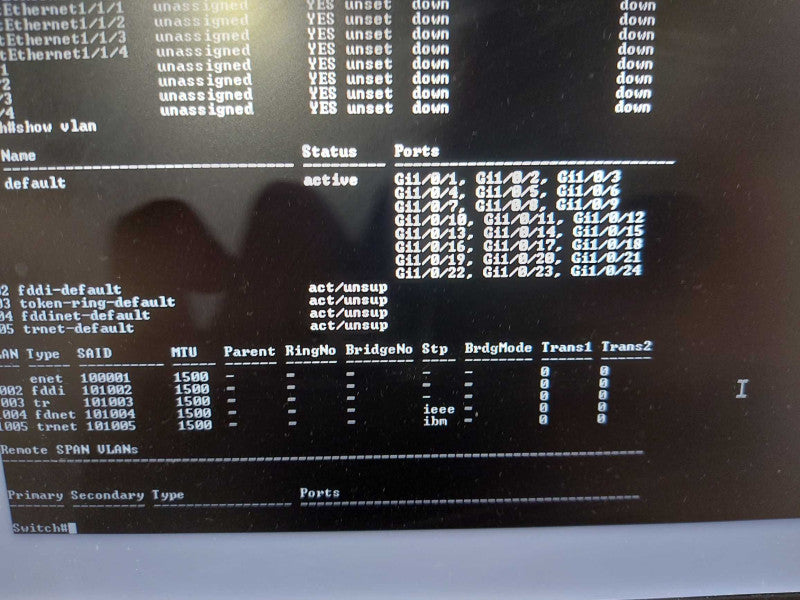Cisco Catalyst 24-Port Switch WS-C3850-24T-S GBE Used Working factory reset  #