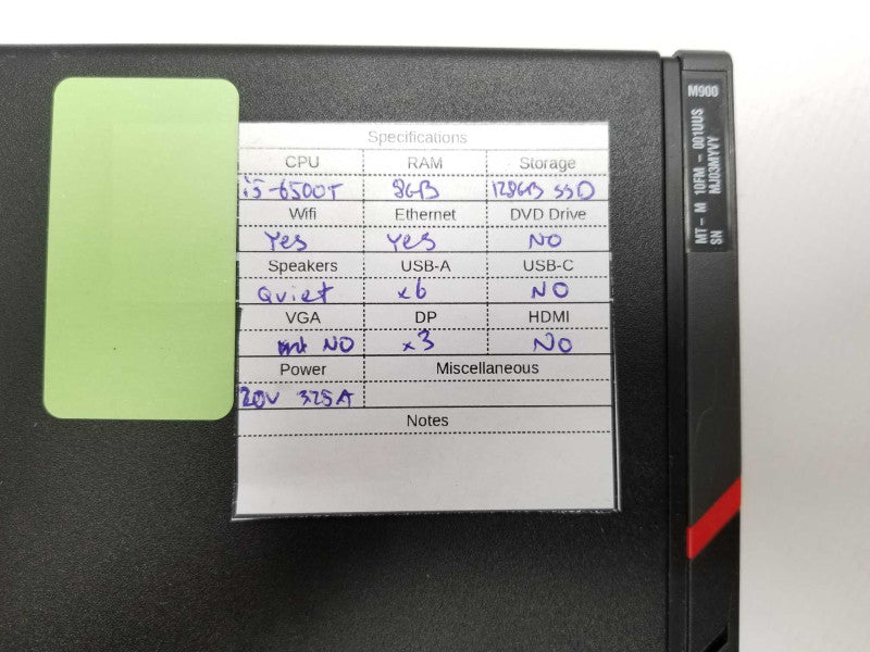 Lenovo USFF i5-6500T 8GB RAM 120GB SSD w/ AC