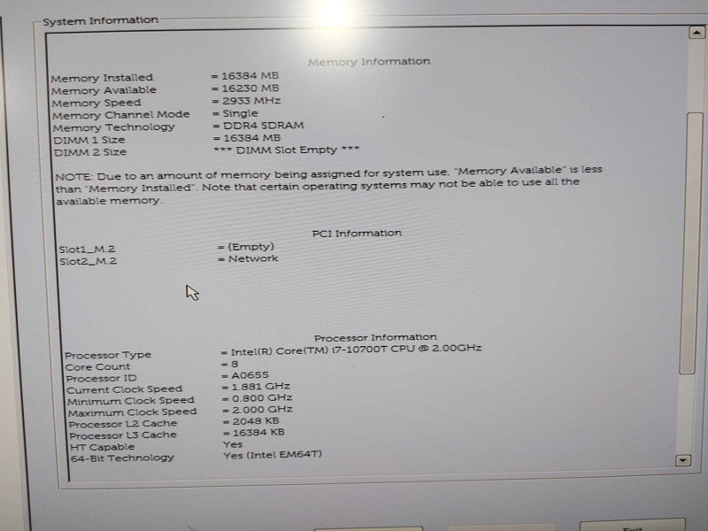 Dell Optiplex 5080 SFF i7-10700T @ 2.00ghz / 16gb ram / 512gb SSD  #
