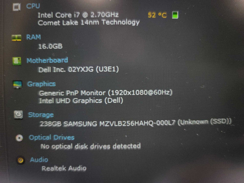 Dell Latitude 5411 i7-10850H vPro @ 2.70, 16GB DDR4, 256GB m.2 Î²