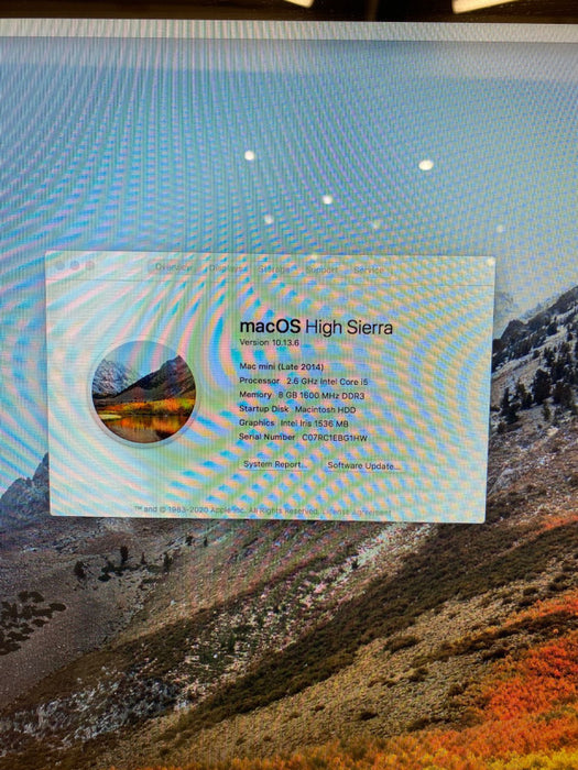 Apple Mac mini Late 2014 Intel Core i5-4278U Intel Iris 1536M 8GB RAM 1TB HDD