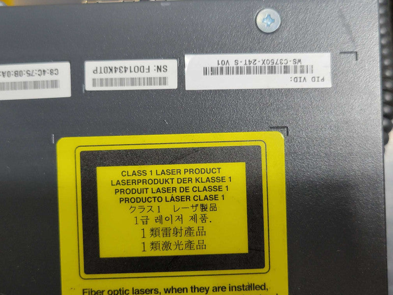 Cisco Catalyst WS-C3750X-24T-S 24-Ports Gigabit Network Switch, 2x PSU Q_