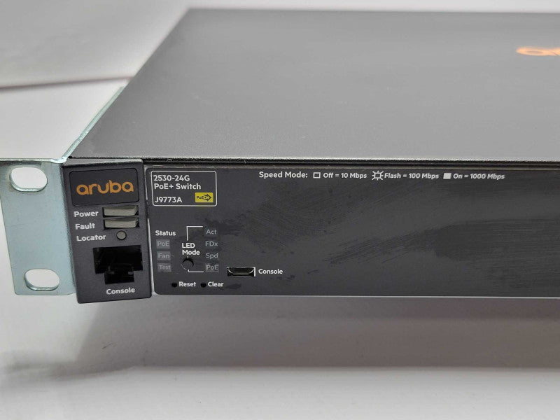 HPE Aruba 2530-24G POE+ J9773A 24 Port Ethernet Switch, Factory reset _