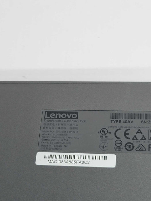 Lenovo Thunderbolt 3 Essential Dock