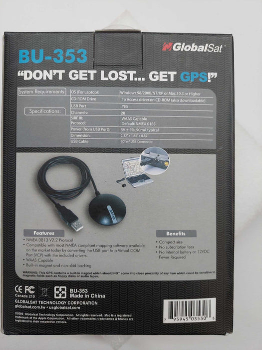 Global Sat BU-353 USB GPS Navigation Reciever