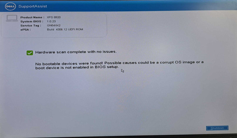 Dell XPS 8920 Tower i7-7700 @ 3.60GHz 8GB DDR4 + 16GB Optane Memory No HDD\\'s )