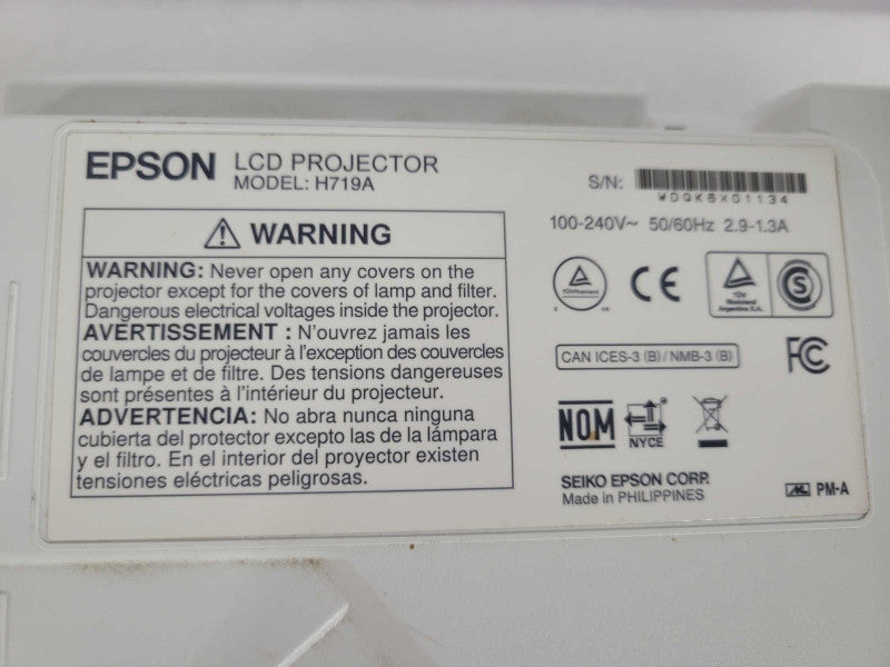 White Epson VS240 H719A 3LCD Projector !