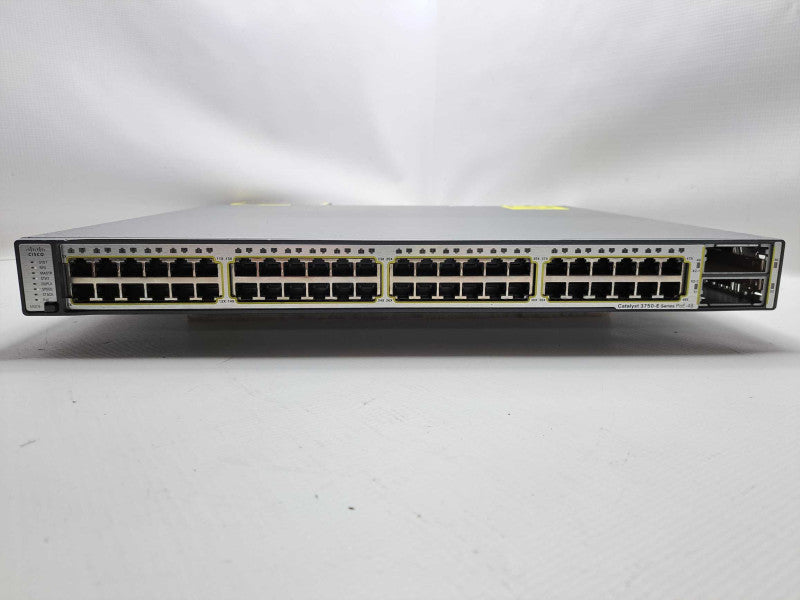 Cisco WS-C3750E-48PD-SF 48 Port PoE Gigabit 1U Managed Switch 1150W PSU Q)