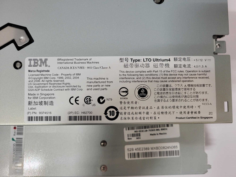 IBM 95P5817 LTO Ultrium 4 TAPE DRIVE $