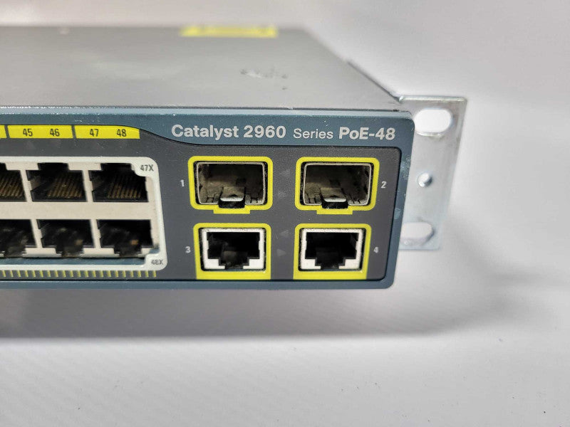 Cisco Catalyst 2960 WS-C2960-48PST-L 48-Port Rack-Mountable PoE Switch $