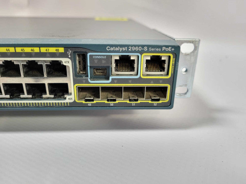 Cisco WS-C2960S-48LPS-L 48-Port Gigabit POE+ Managed Switch $