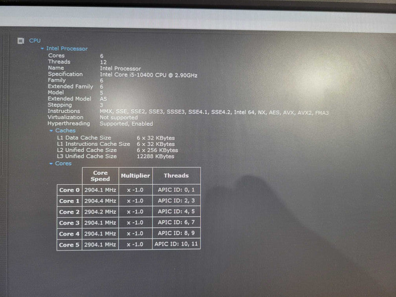 Lenovo ThinkCentre M70S Core i5-10400 2.90GHz 16GB 212GB SSD !