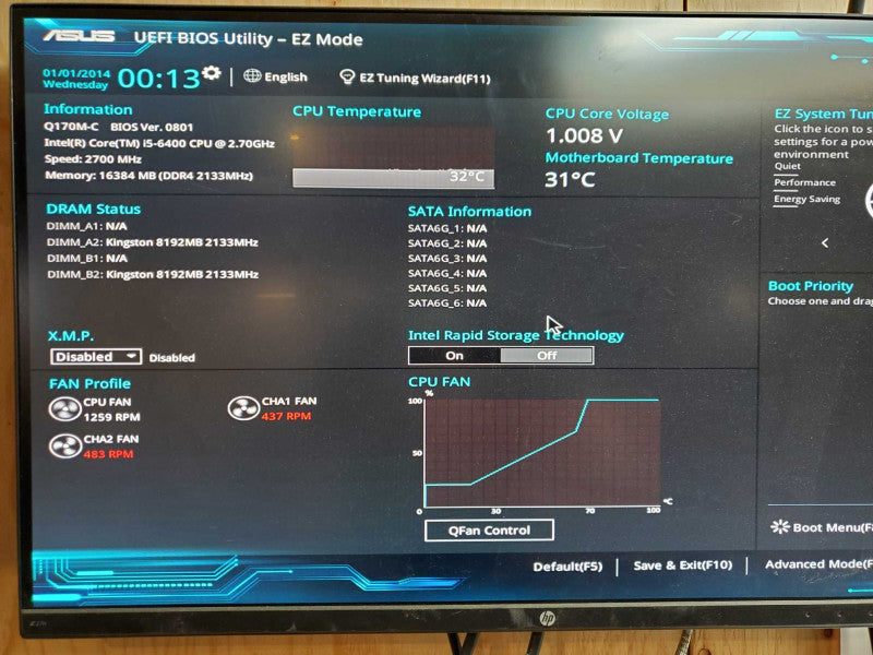Custom PC - Intel i5-6400 @ 2.70 GHZ 16GB DDR4 750W PSU