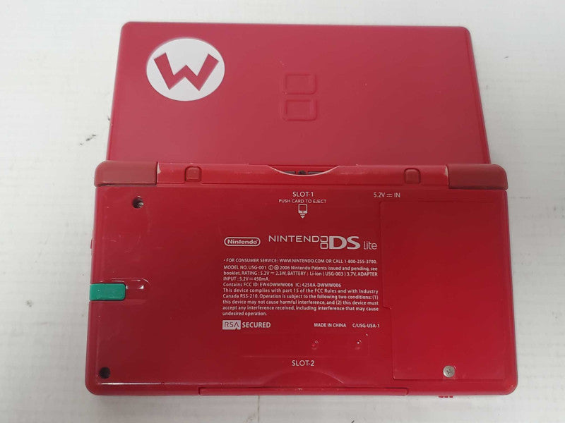Red Mario Nintendo DS Lite w/ Guitar Hero On Tour Came Cartridge (READ) |