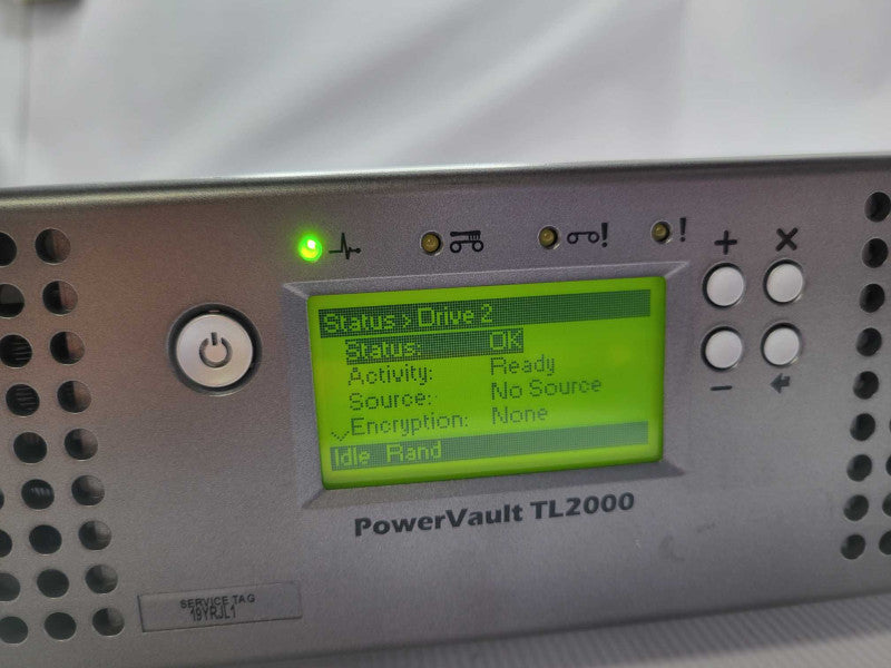 Dell PowerVault TL2000 Library 2U 24-Slots Tape Drive Library, 2x LTO-5 SAS _