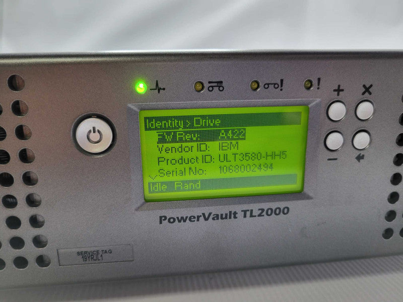 Dell PowerVault TL2000 Library 2U 24-Slots Tape Drive Library, 2x LTO-5 SAS _