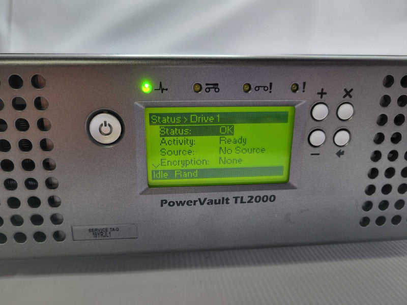 Dell PowerVault TL2000 Library 2U 24-Slots Tape Drive Library, 2x LTO-5 SAS _