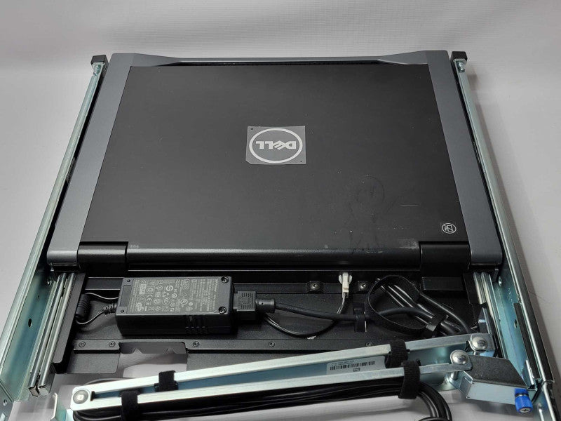 Dell 18.5\\" FPM185 KMM Rackmount LED Console Display Keyboard & Mouse w/ Rails _
