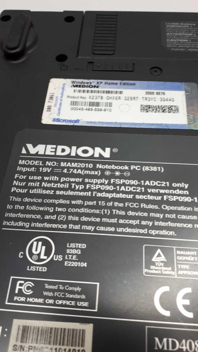 Retro Medion MAM2010 AMD Athlon Laptop Vintage &