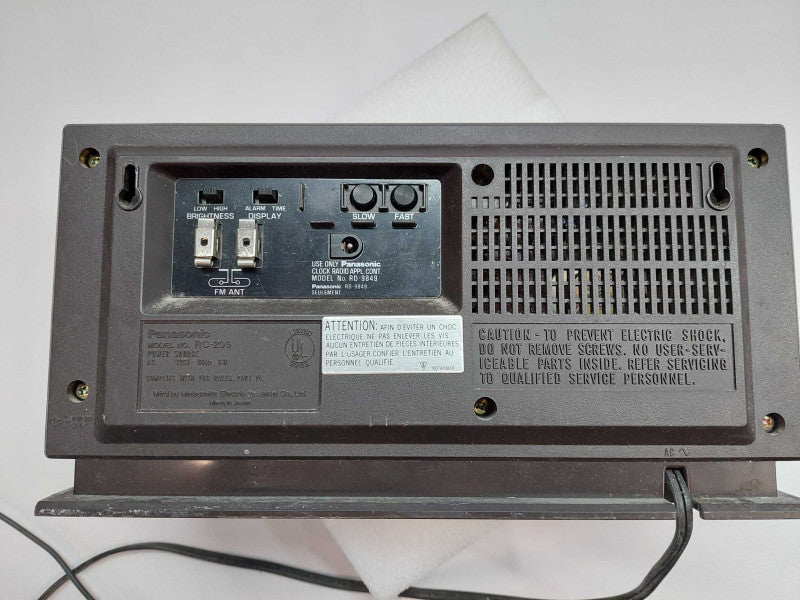 Vintage Panasonic Alarm Clock Radio Model: RC205