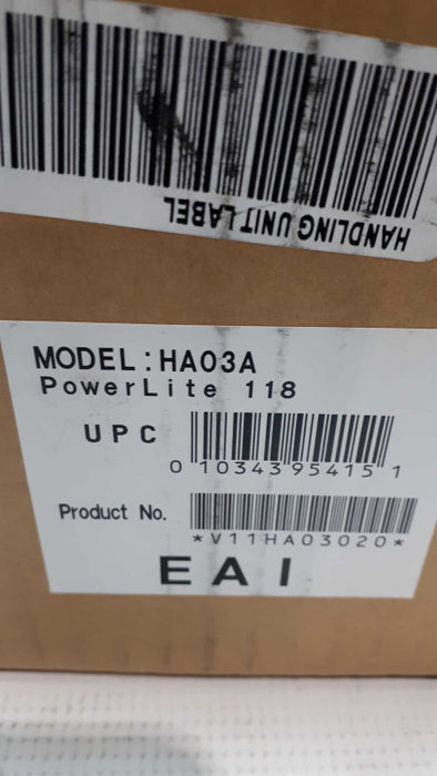 Epson PowerLite 118 Model Projector: HA03A New Q&