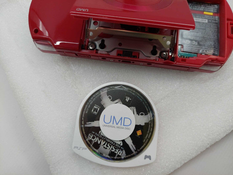 Sony Playstation Portable PSP Red Model:PSP-2001 God of War Edition with game