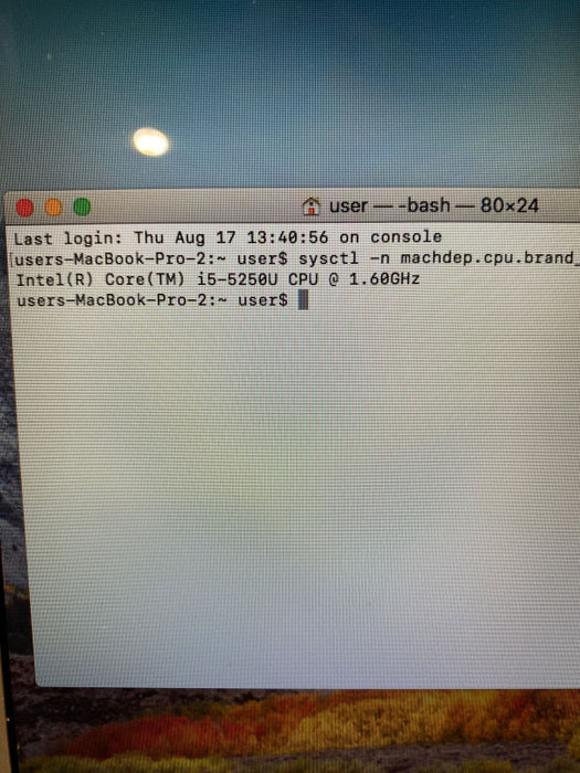 Apple MacBook Air 13\\" Early 2015 Intel Core i5-5250 @1.6GHz 4GB RAM 128GB SSD
