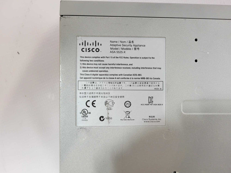Cisco ASA5525-X Adaptive Security Firewall $