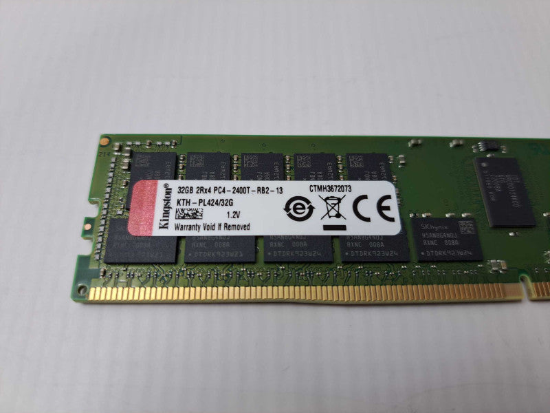Kingston 32GB 2RX4 PC4-2400T 1.2V DDR4 Memory Module KTH-PL424/32G (1X32GB) Q)