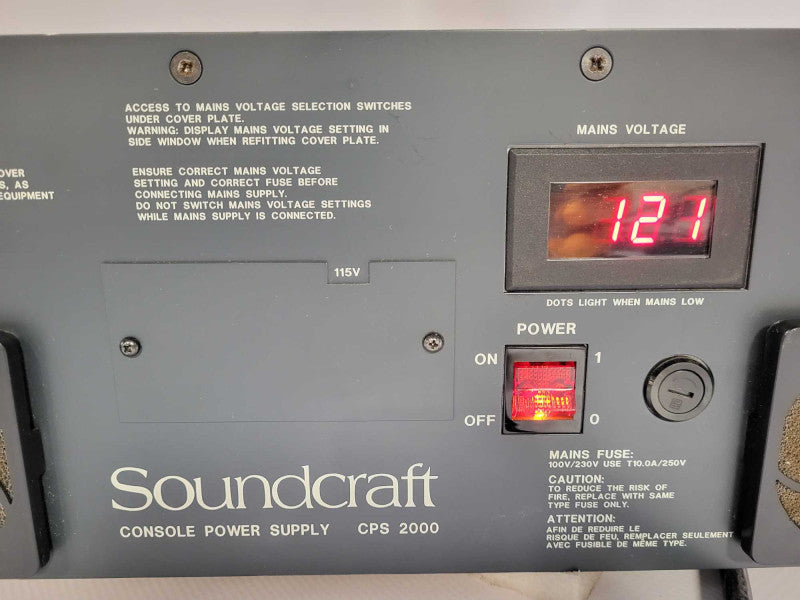 Soundcraft CPS 2000 Console Power Supply, 120VAC READ $