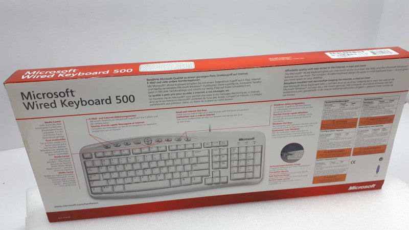 MICROSOFT WIRED KEYBOARD 500 PC - PS/2 Brand NewQ&