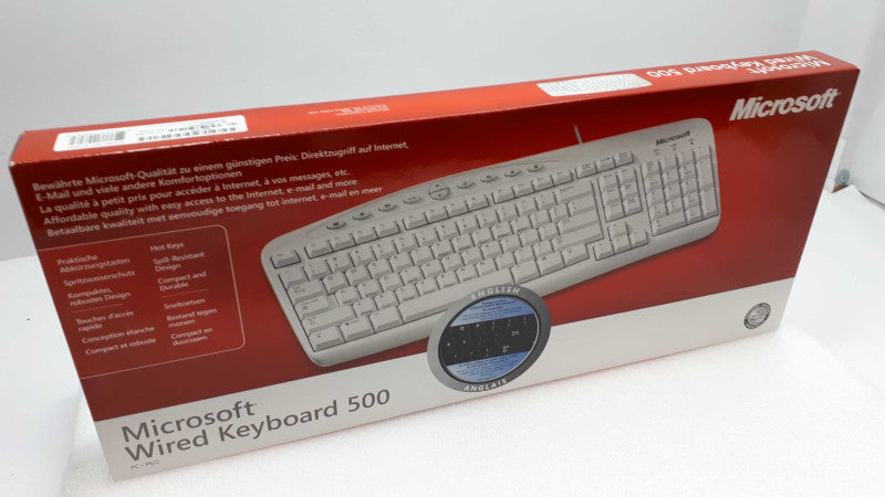 MICROSOFT WIRED KEYBOARD 500 PC - PS/2 Brand NewQ&