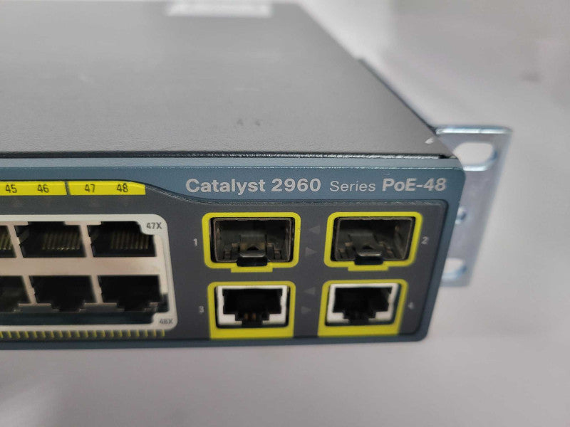 Cisco Catalyst 2960 WS-C2960-48PST-L 48-Port Rack-Mountable PoE Switch Q!