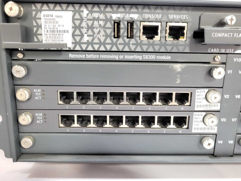 Avaya G450 Media Gateway 2x MM711 1x MM710B $